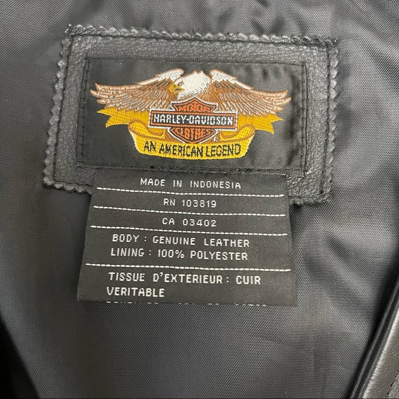 HARLEY-DAVIDSON MEN’S GENUINE LEATHER VEST | BLACK | SZ S | NWT - Picture 12 of 15